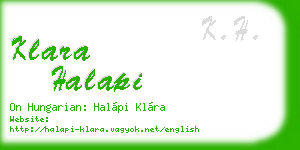 klara halapi business card